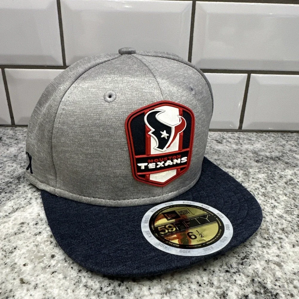 Houston Texans 2018 Onfield YOUTH New Era 59Fifty 6-1/2 Hat Cap H-Town NEW NFL